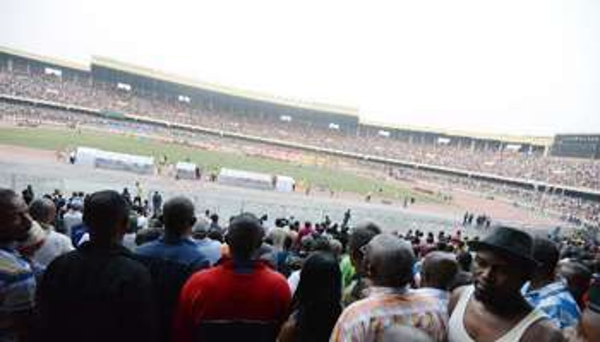 Un match de foot, le 16 juin 2013 à Kinshasa. © AFP