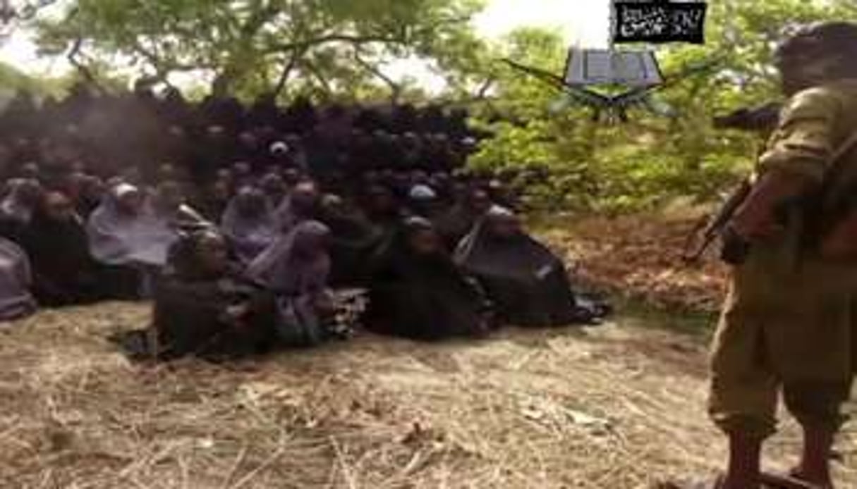 Capture d’écran de la vidéo de Boko Haram diffusée le 12 mai 2014. © AFP
