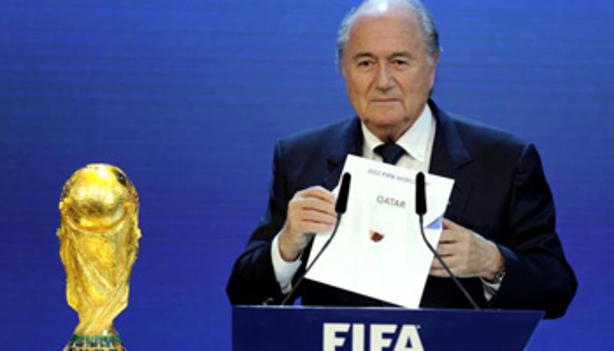 Le président de la Fifa, au moment de l’attribution du Mondial 2022 au Qatar, en 2010. © AFP