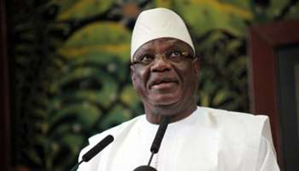 Le président malien Ibrahim Boubacar Keïta, le 14 avril 2014 lors d’une visite à Dakar. © AFP