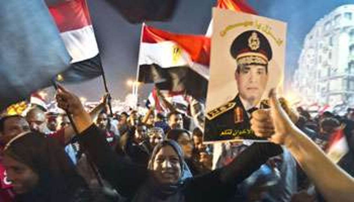 Des partisans d’Abdel Fattah al-Sissi. © AFP