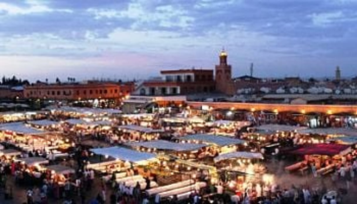 La place Jemaa el-Fna, haut lieu du tourisme à Marrakech. © Boris Macek/WikiCommons