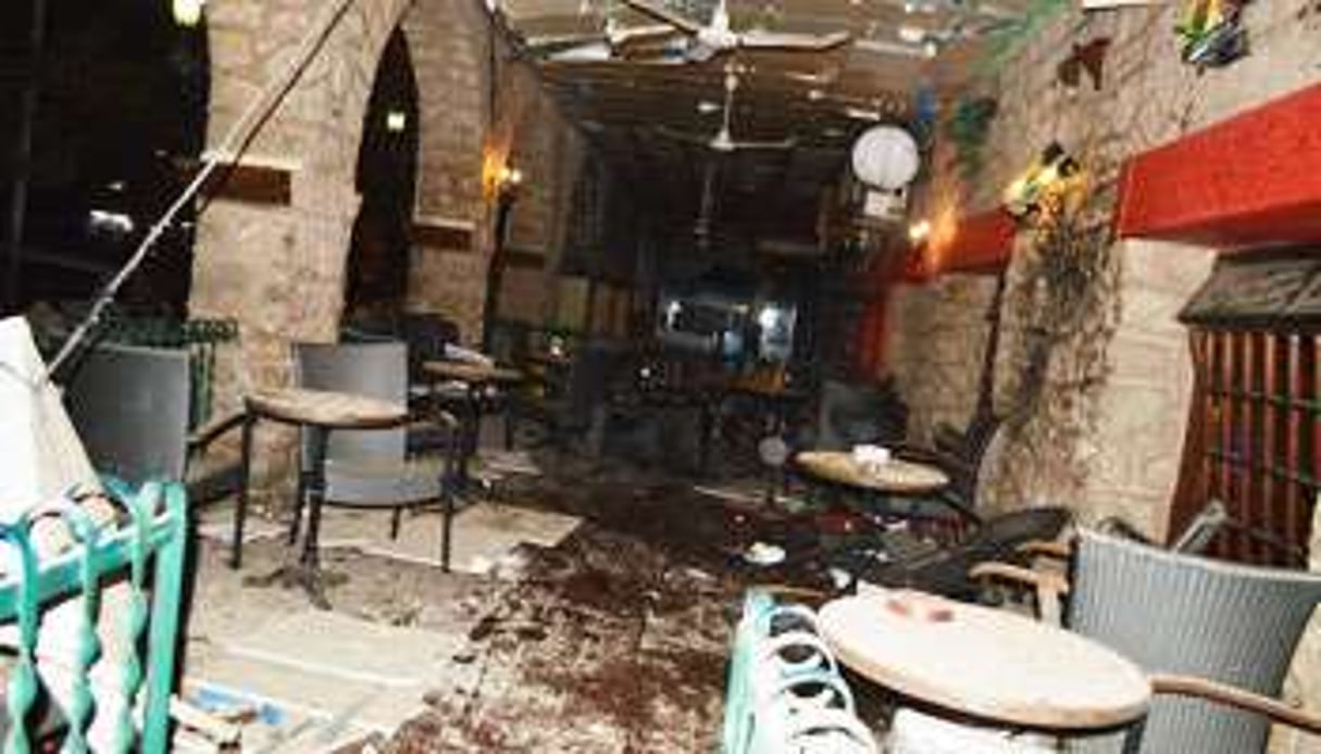 Le restaurant La Chaumière, où trois personnes sont mortes et quinze autres ont été blessées. © Ibrahim Mohamed Ibrahim