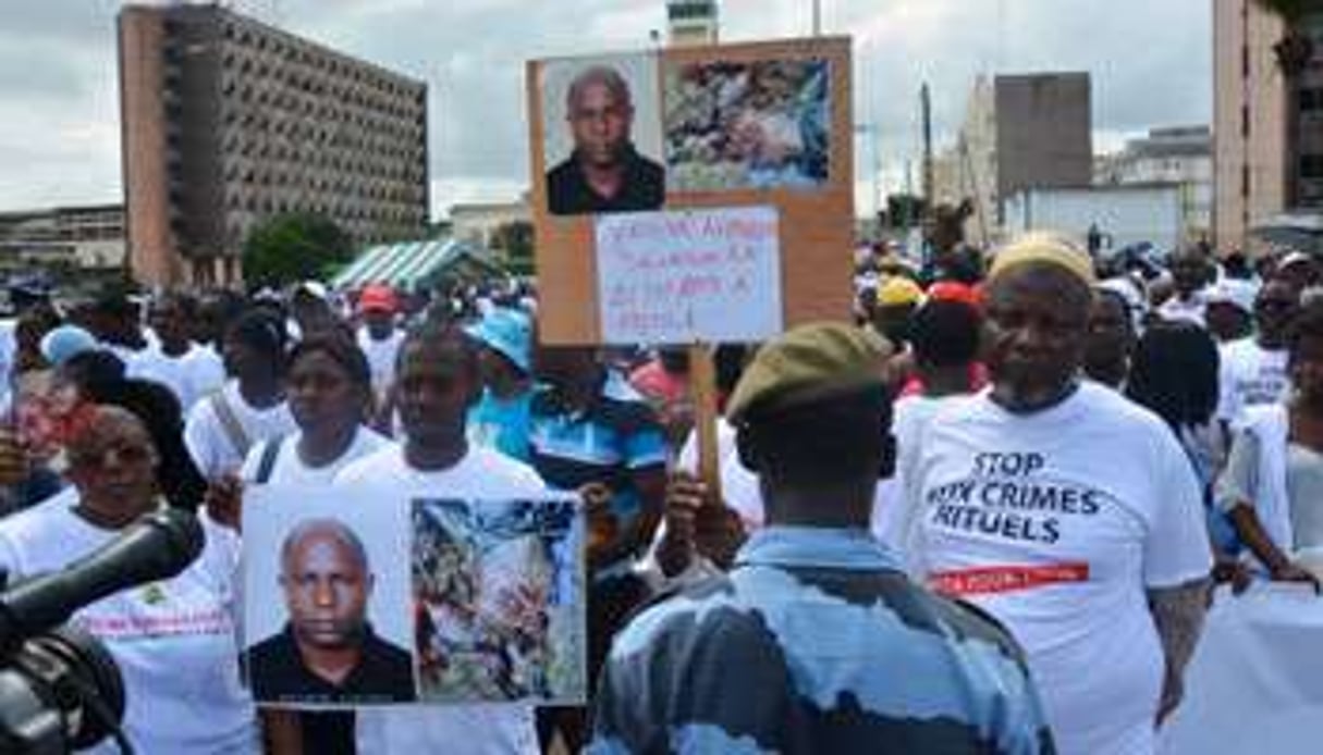 Des centaines de personnes avaient manifesté à Libreville en 2013. © CELIA LEBUR / AFP