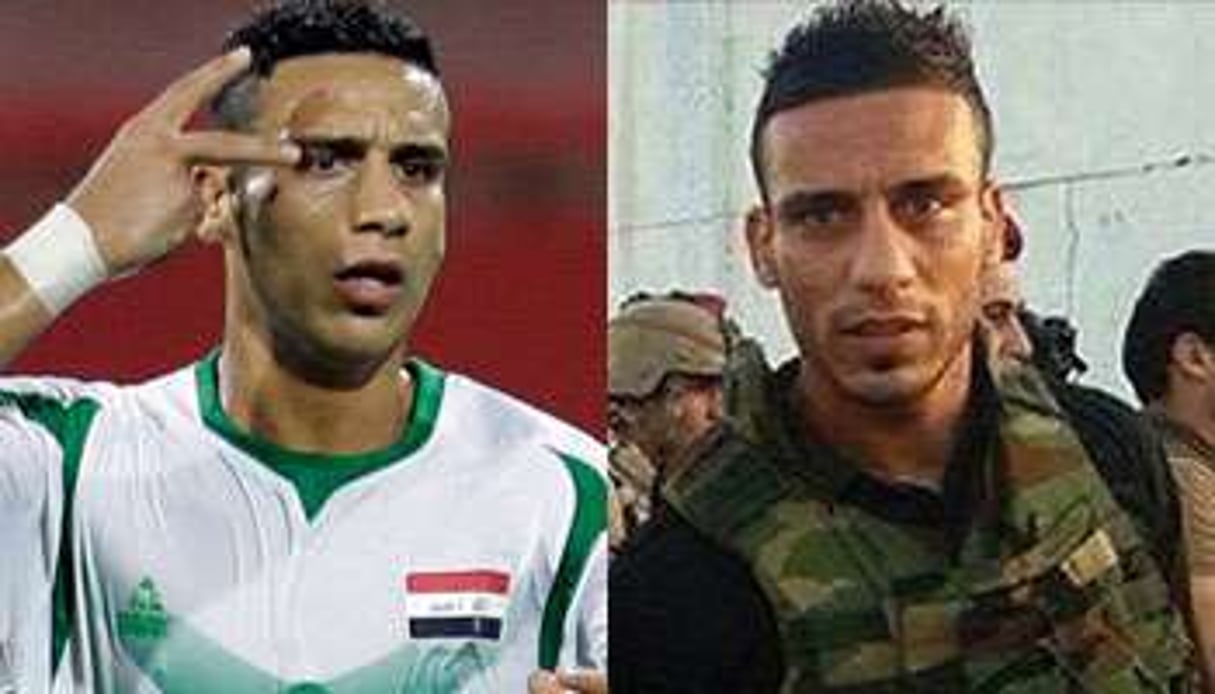 Ali Adnan, footballeur ayant rejoint les rangs de l’armée irakienne. © AFP/DR