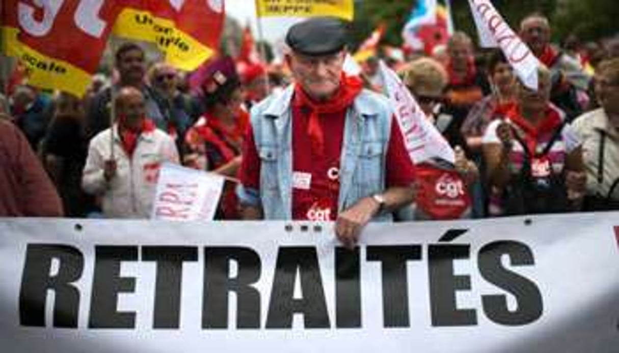 Manifestation de retraités à Paris, le 3 juin. © MARTIN BUREAU / AFP