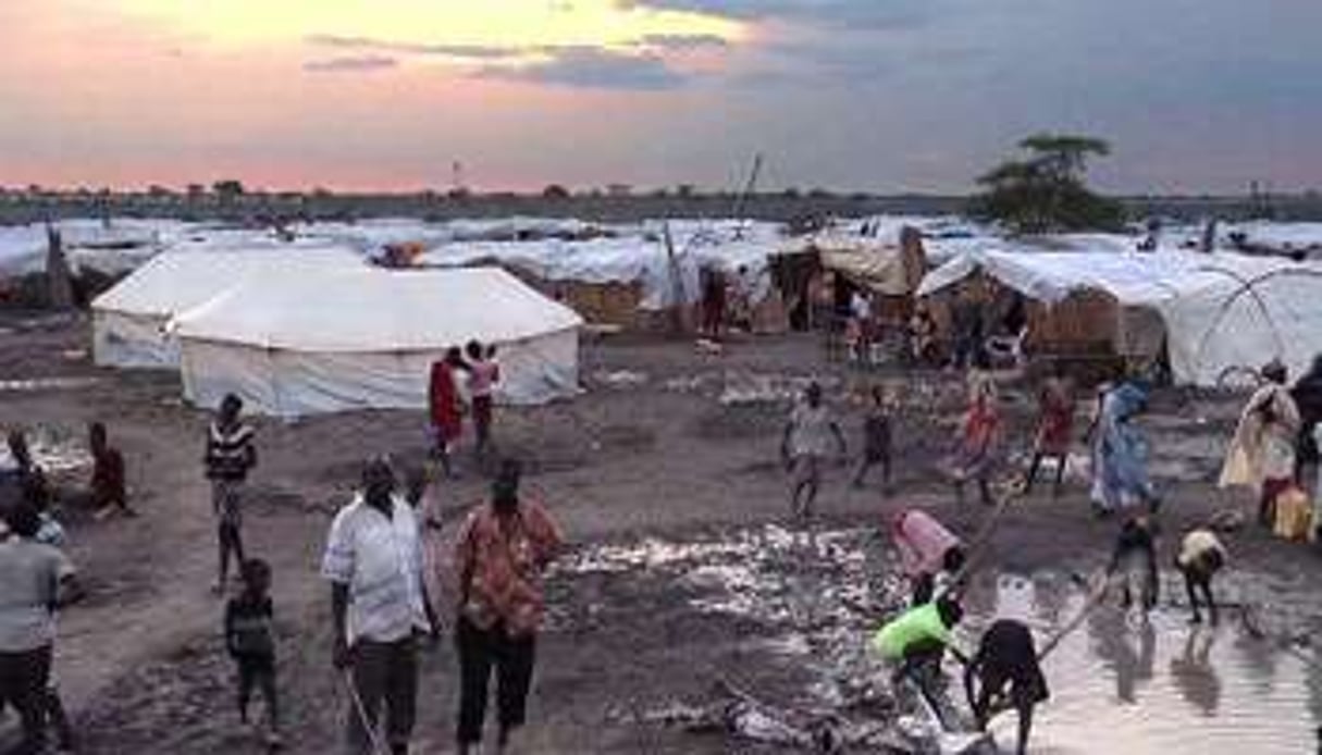 Le camp de réfugiés de Bentiu, au Soudan du Sud, le 23 avril 2014. © AFP