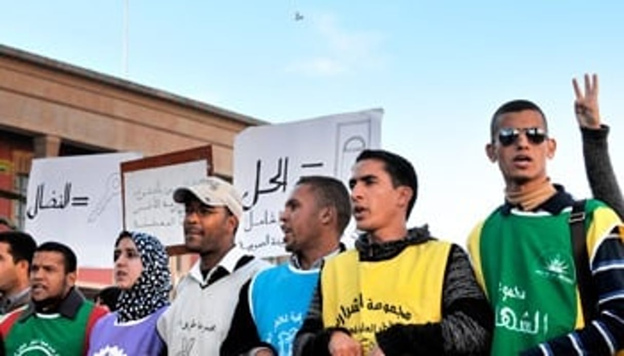 Alors que le nombre de bacheliers marocains explose, l’université publique est en crise. © Abdelhak Senna/AFP