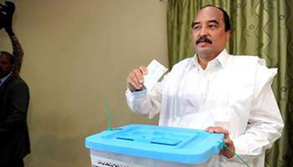 Le président mauritanien sortant, Mohamed Ould Abdelaziz, le 21 juin 2014 à Nouakchott. © AFP