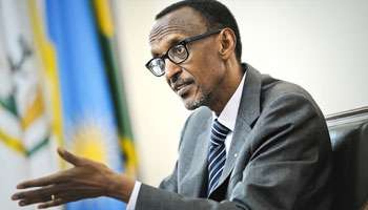 Paul Kagamé en mars dernier, à Kigali. © Vincent Fournier pour J.A.
