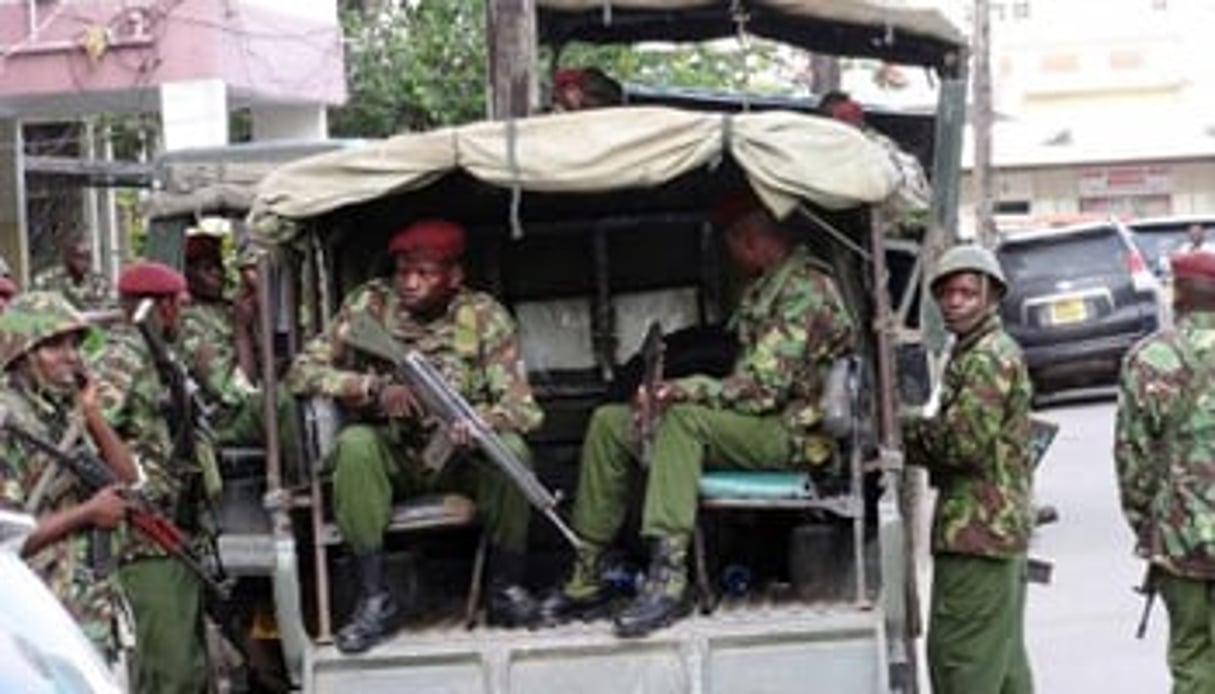 Soldats kényans à Mombasa, le 10 juin 2014. © afp.com