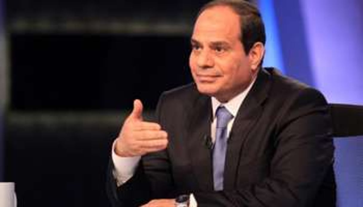 Abdel Fattah al-Sissi lors de sa première interview télévisée. © AFP