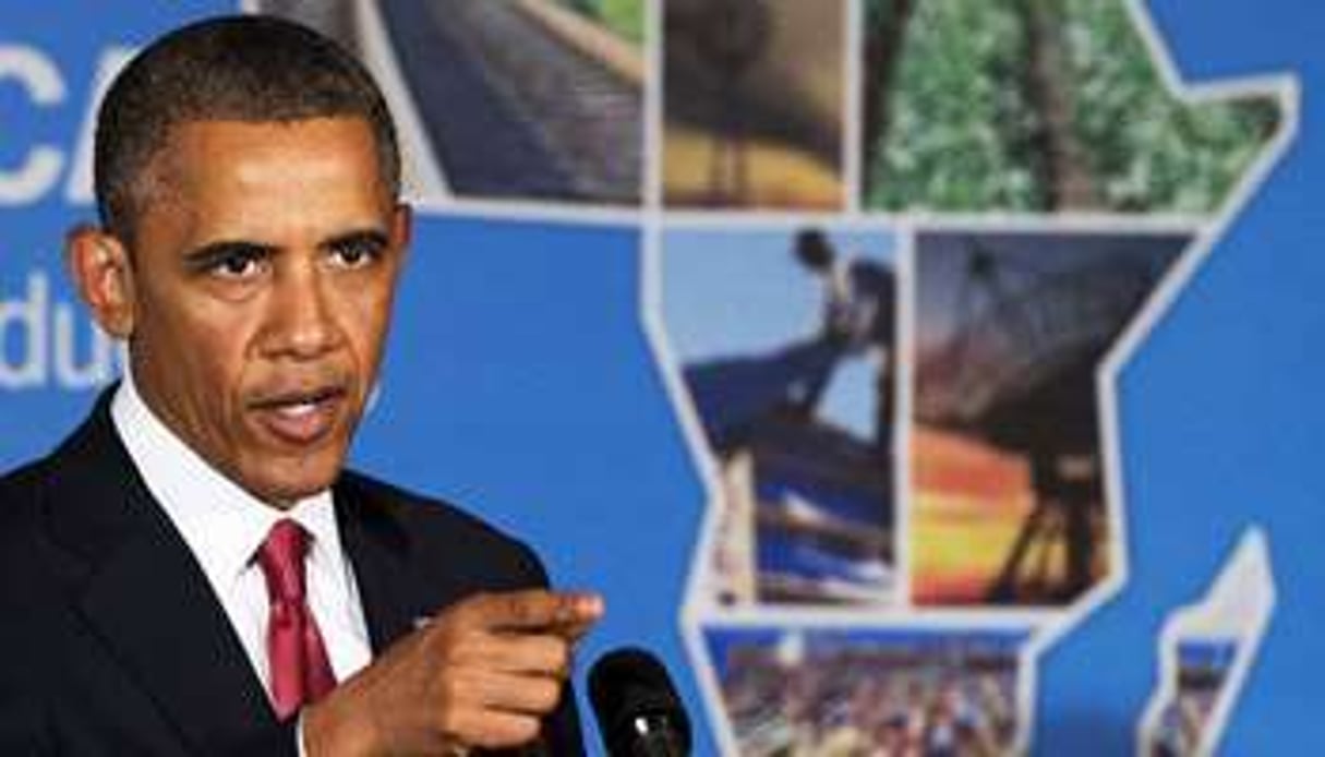 Barack Obama pendant sa première tournée africaine, en juillet 2013. © AFP