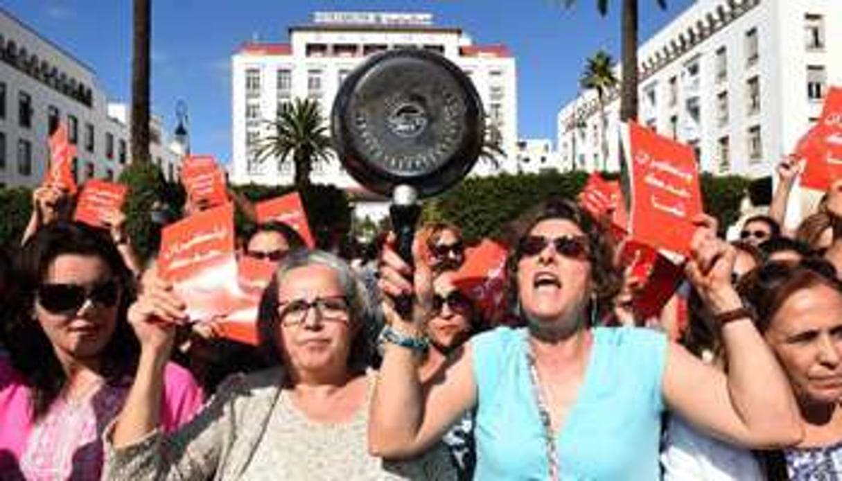 Manifestation de Marocaines à Rabat, le 24 juin 2014. © AFP