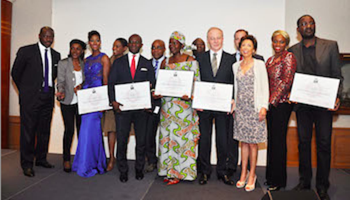 Lauréats de la deuxième édition du Prix de l’entrepreneur africain. DR