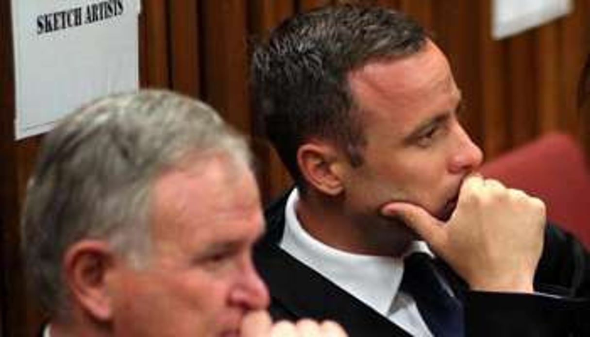 Oscar Pistorius devant la justice à Pretoria. © AFP