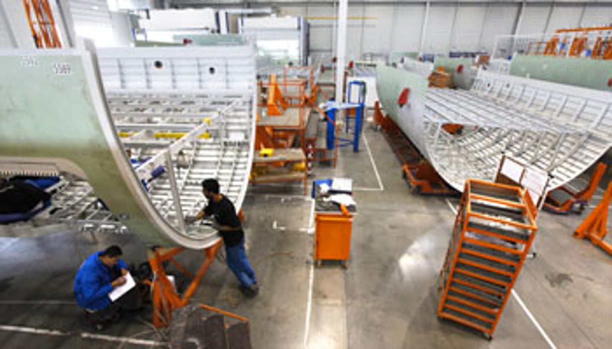 Aerolia, filiale d’Airbus spécialisée dans les matériaux composites, s’apprête à agrandir son usine d’El Mghira, près de Tunis. © Onis Abid/JA