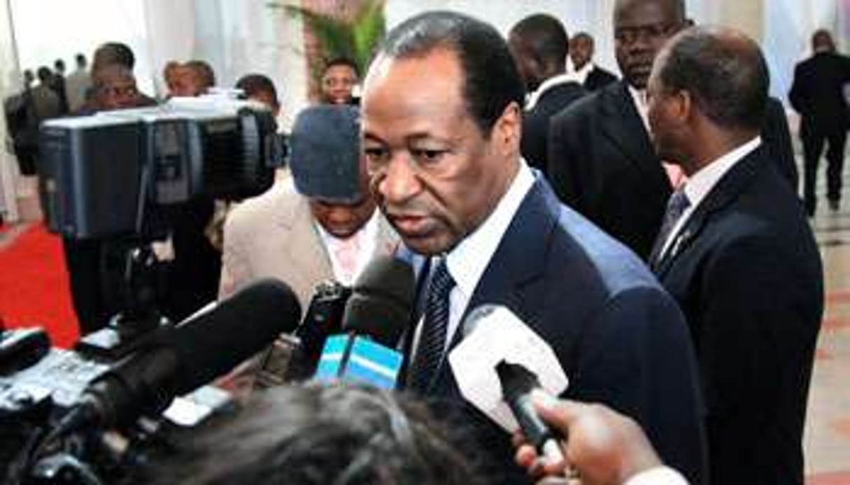 Compaoré lors du XIVè sommet de la Francophonie à Kinshasa, en 2012. © Baudouin Mouanda pour J.A.