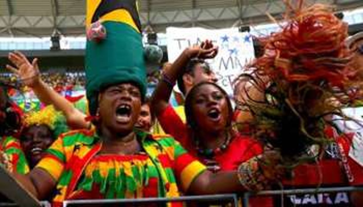 Des supporters ghanéens lors d’un match du premier tour de la Coupe du Monde. © AFP