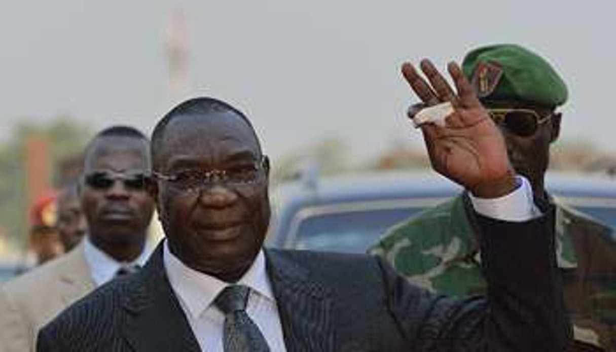 Michel Djotodia arrive à N’Djamena pour un sommet sur la sécurité dans son pays, le 8 janvier 201 © AFP
