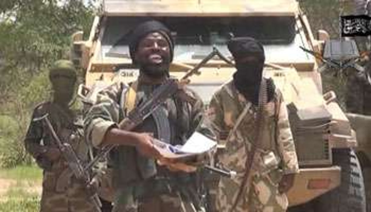 Capture d’écran d’une vidéo diffusée par Boko Haram le 13 juillet 2014 montrant Abubakar Shekau. © AFP
