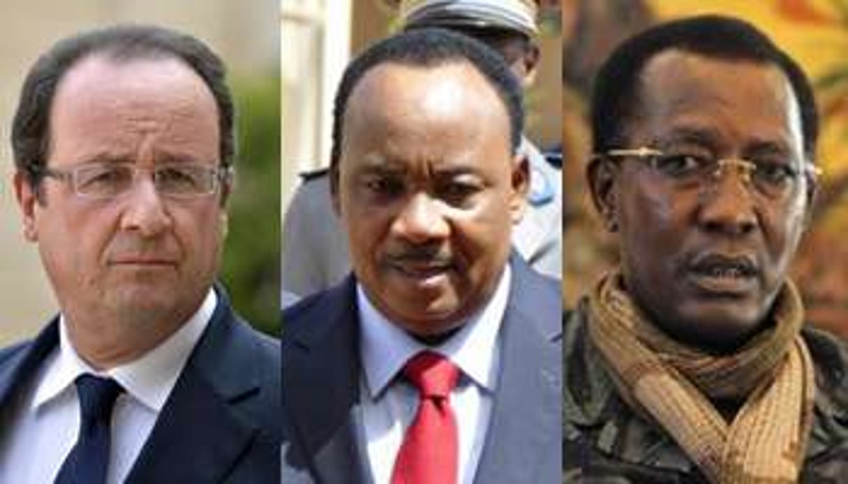 François Hollande, Mahamadou Issoufou et Idriss Déby Itno. © AFP/Montage J.A.