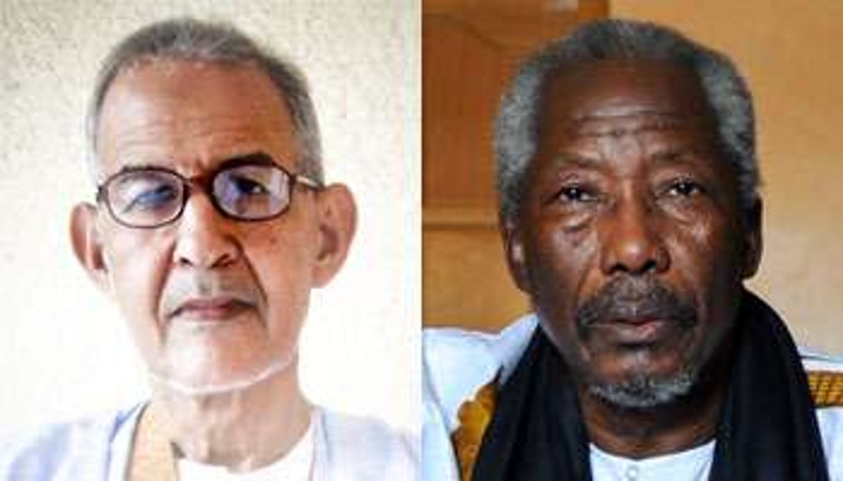 Ahmed Ould Daddah et Messaoud Ould Boulkheir ont boycotté la présidentielle. © Laurent Prieur pour J.A. ; Émilie Régnier