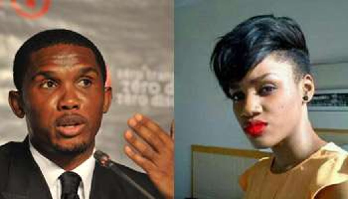 Samuel Eto’o et son ex-amie, Hélène Nathalie Koah. © AFP/DR/Montage J.A.