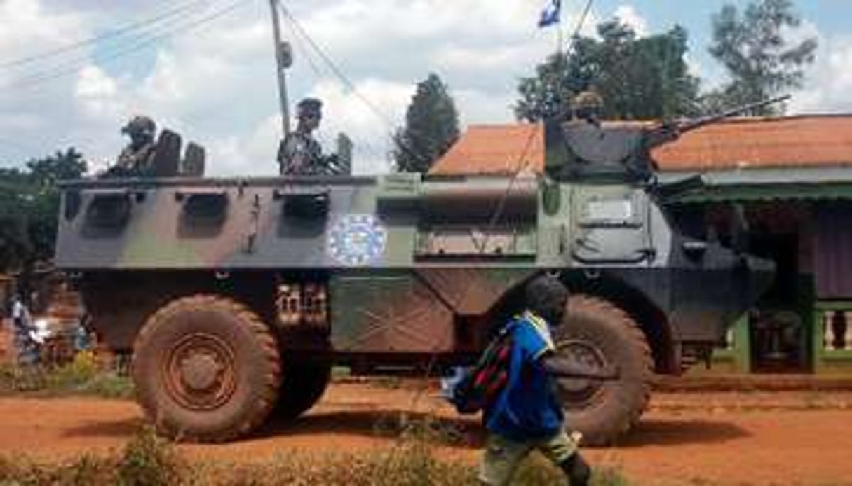 Des troupes françaises à Bangui le 13 juillet 2014. © AFP