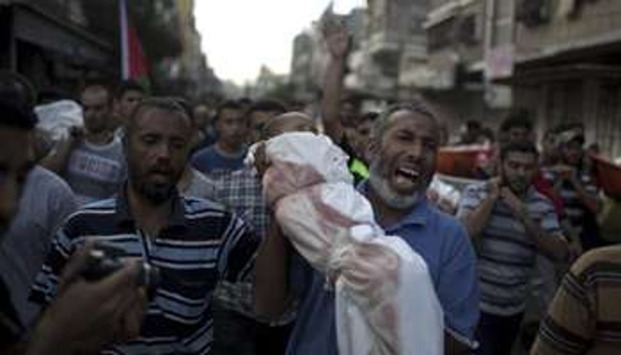 Un enfant palestinien tué le 24 juillet 2014 par un tir israélien àbeit Hanoun. © AFP