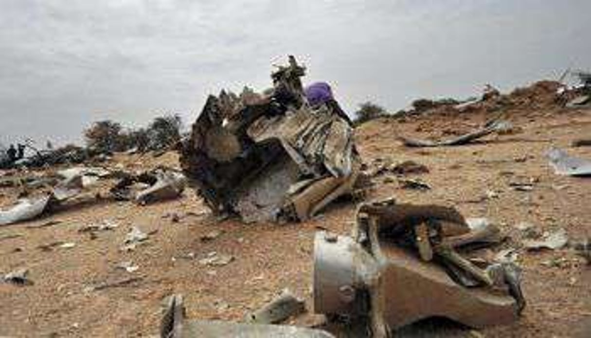 Les débris de l’avion d’Air Algérie, le 26 juillet 2014. © AFP