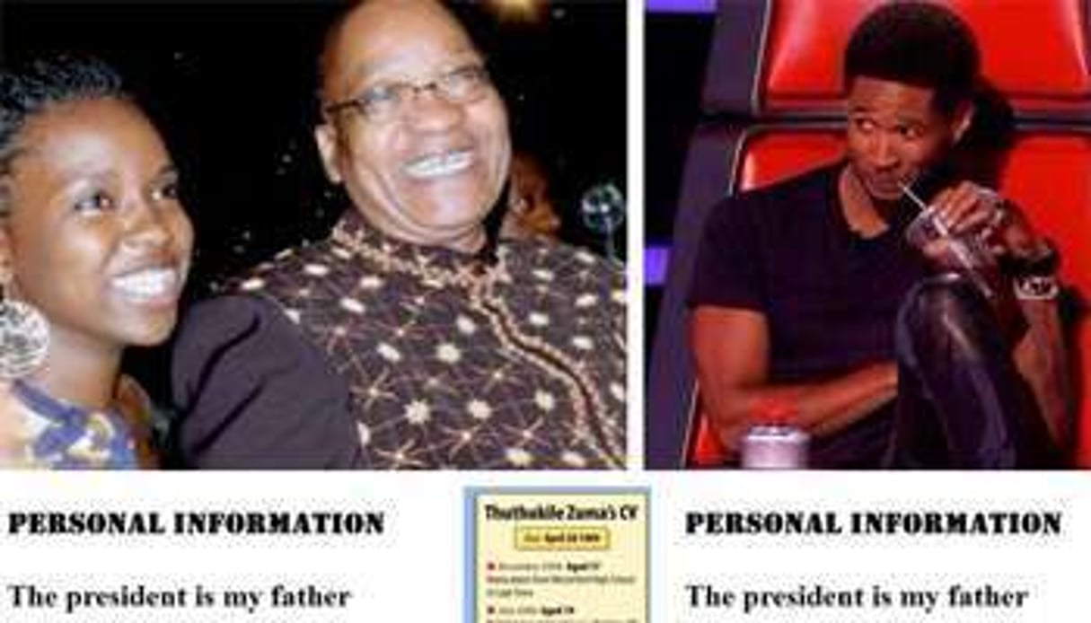 Thuthukile et son père, Jacob Zuma. © Capture d’écran/Twitter