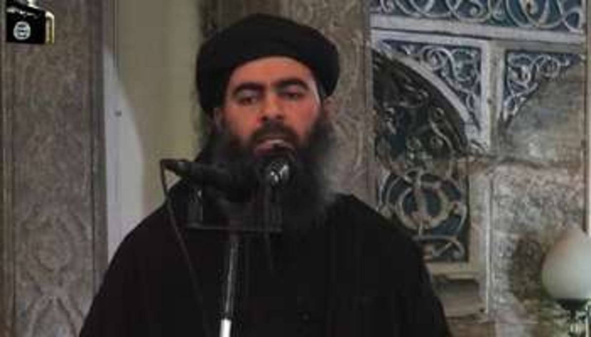 Capture d’écran d’une vidéo de propagande du chef de l’Etat islamique (EI), Abou Bakr Al-Baghdadi.