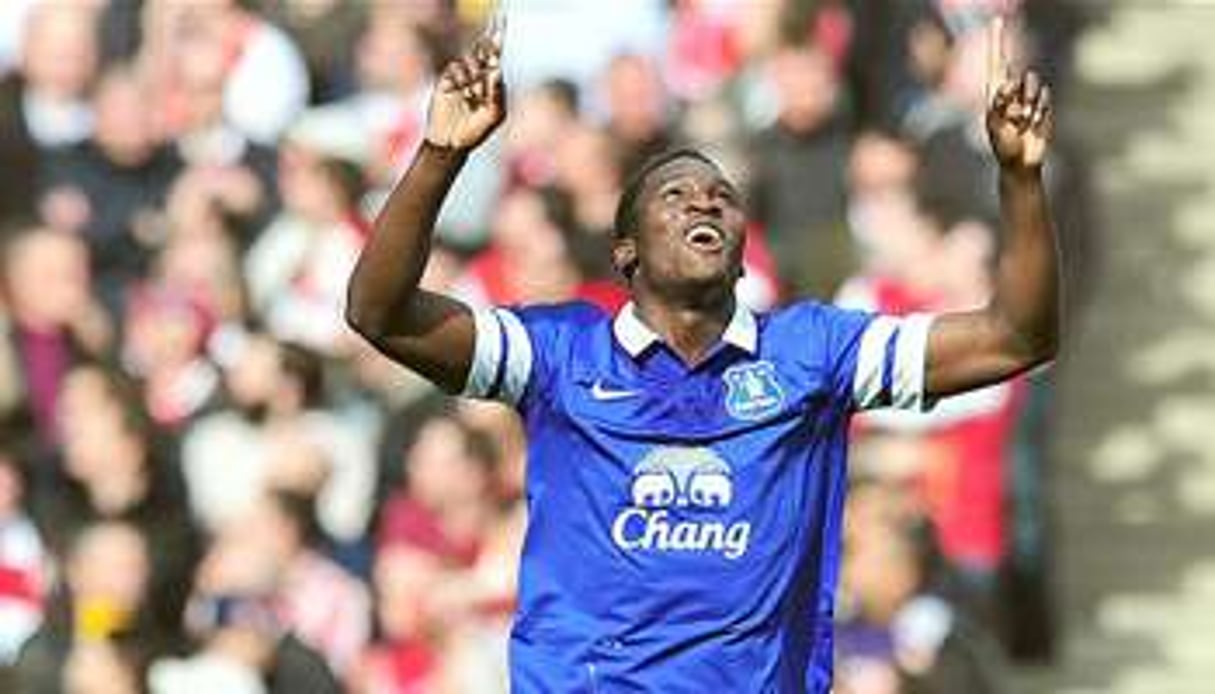 Romelu Lukaku, international belge évoluant à Everton. © AFP