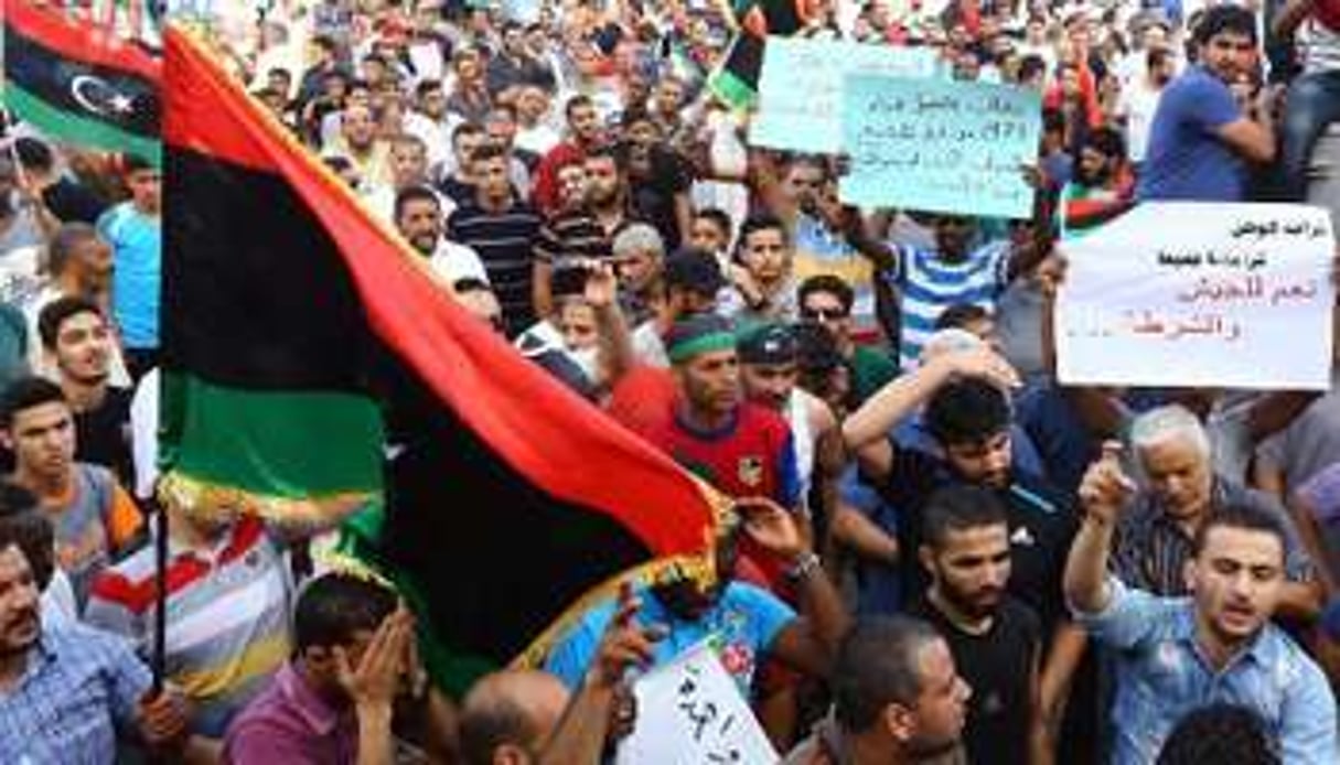 Manifestation de Libyens à Tripoli, le 31 juillet 2014. © AFP