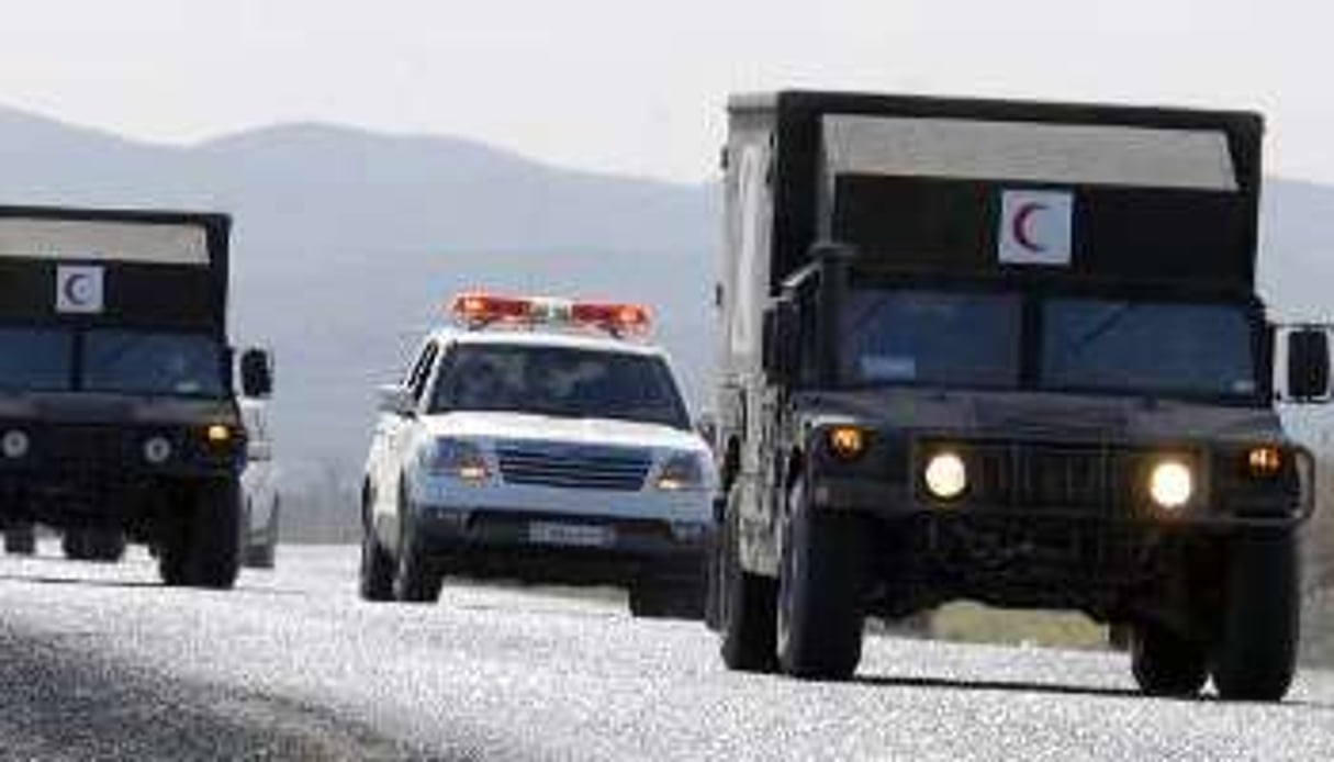 Des véhicules de l’armée et de la police tunisiennes. © AFP