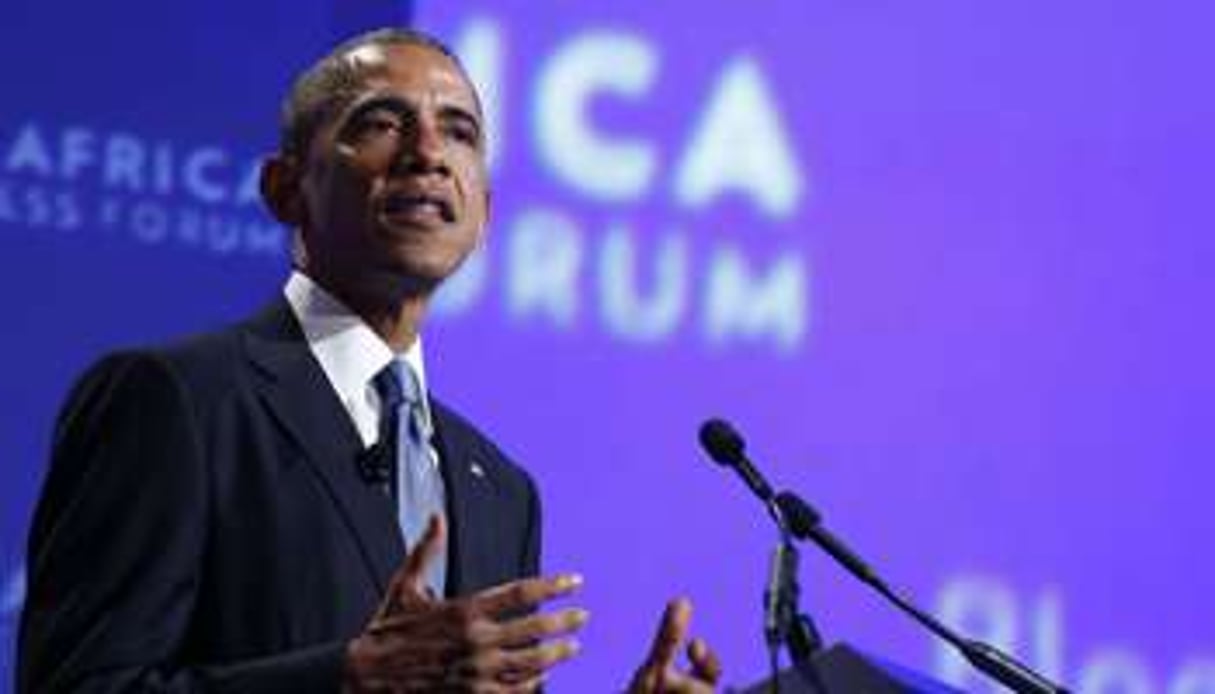 Barack Obama au US-Africa business forum, le 5 août 2014 à Washington. © Reuters