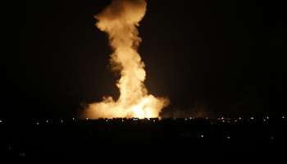 Le centre de Rafah après des bombardements de l’armée israélienne, le 9 août 2014. © AFP