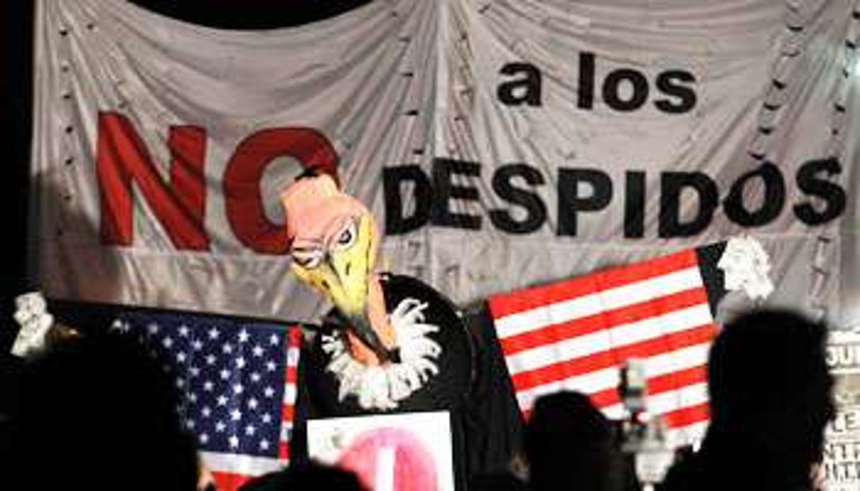 Manifestation contre les fonds vautours, à Buenos Aires, le 30 juillet. © Enrique Marcariane/Reuters