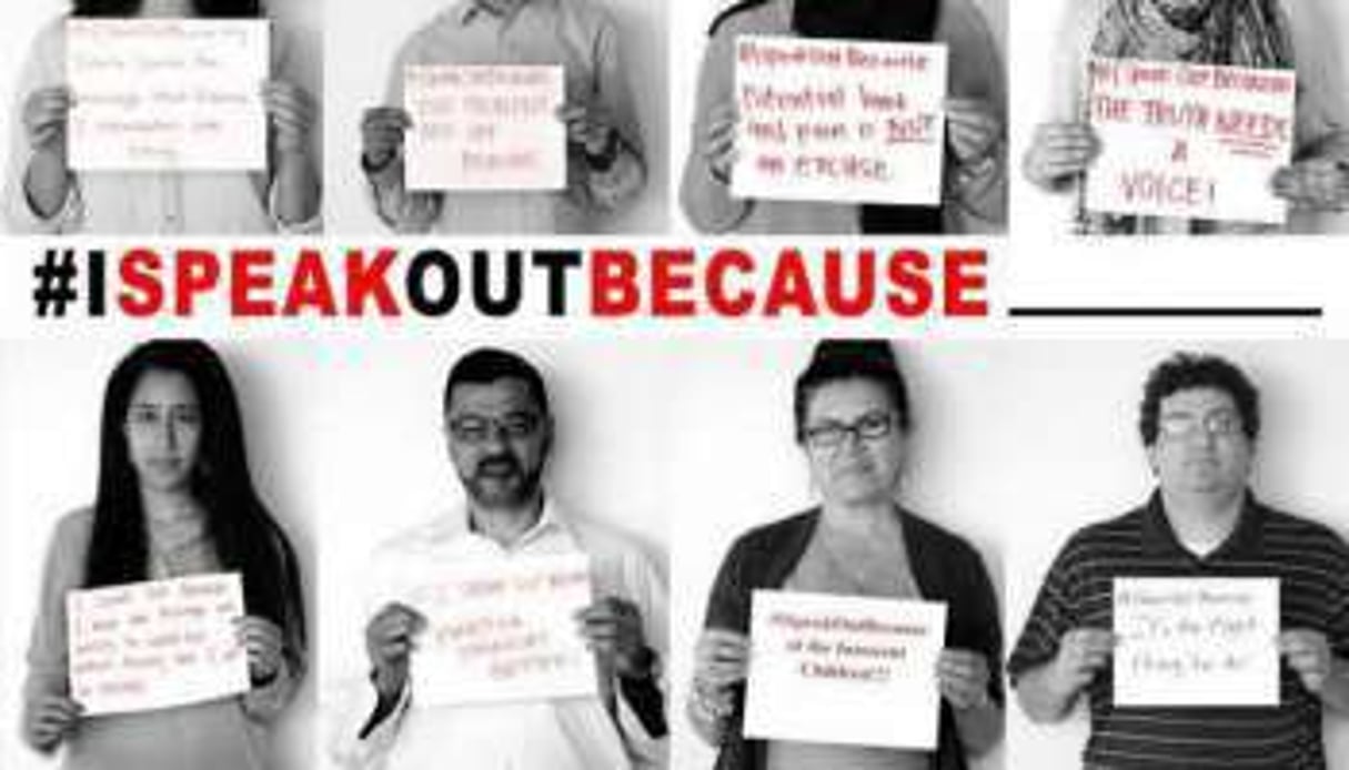 L’affiche de la campagne #ISpeakOutBecause lancée le 6 août 2014 par le MPAC. © Muslim Public Affairs Council (MPAC)