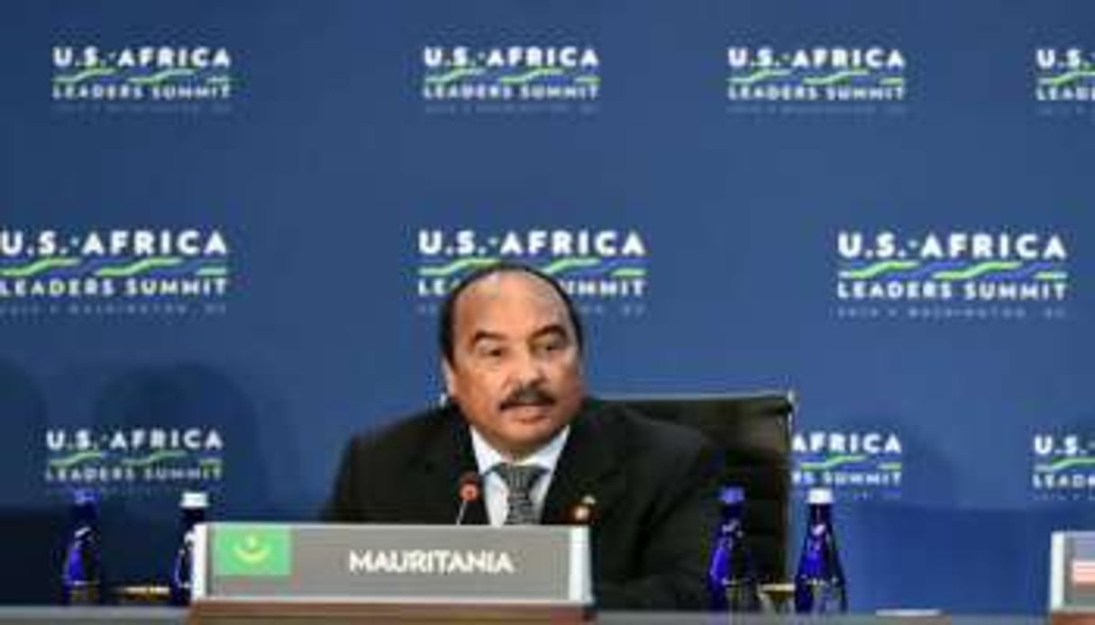 Le président mauritanien Mohamed Ould Abdelaziz, le 6 août 2014, à Washington. © AFP