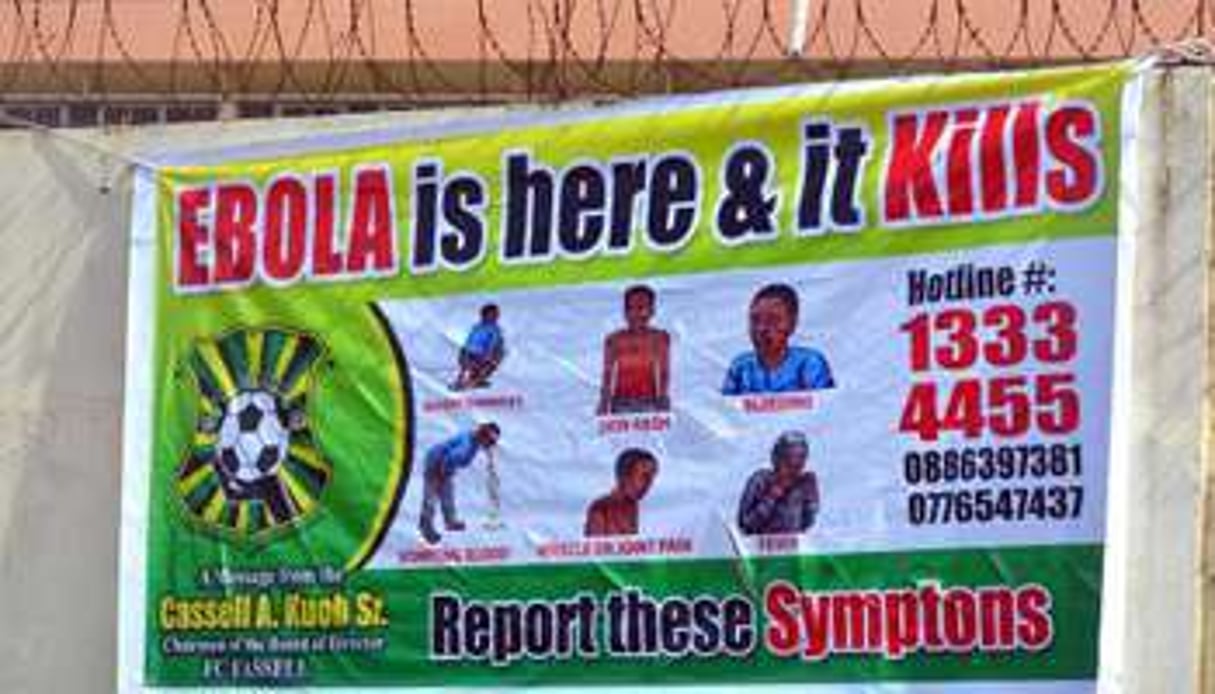 Une campagne de prévention contre le virus Ebola à Monrovia. © AFP