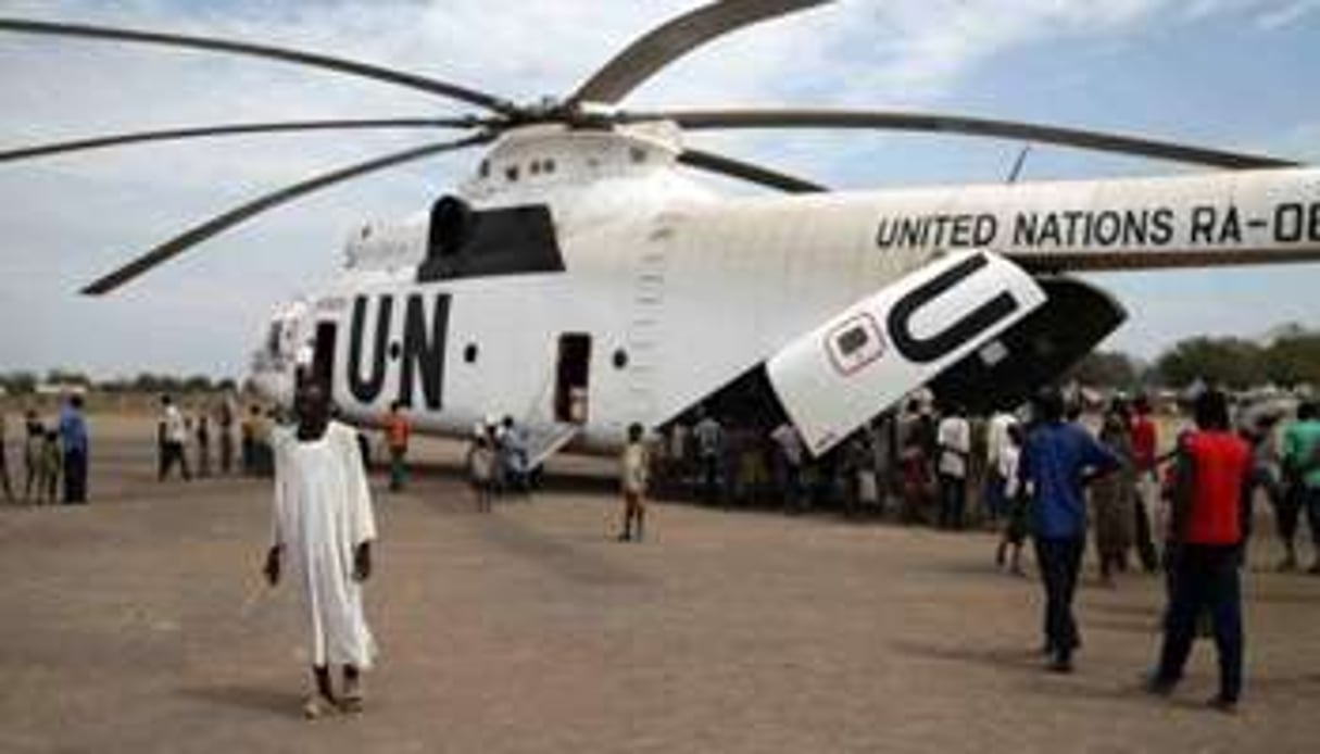 Un hélicoptère de la mission onusienne au Soudan du sud. © AFP