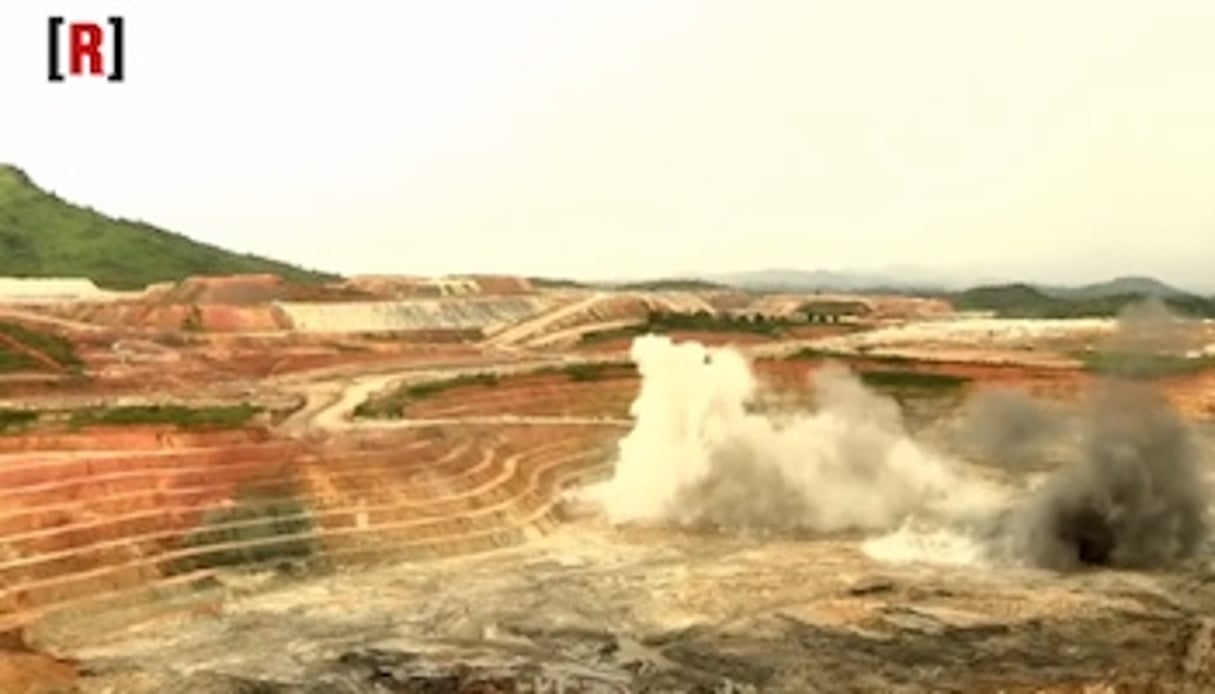 Chaque jour, des explosions fracturent la mine de Kibali. © Réussite