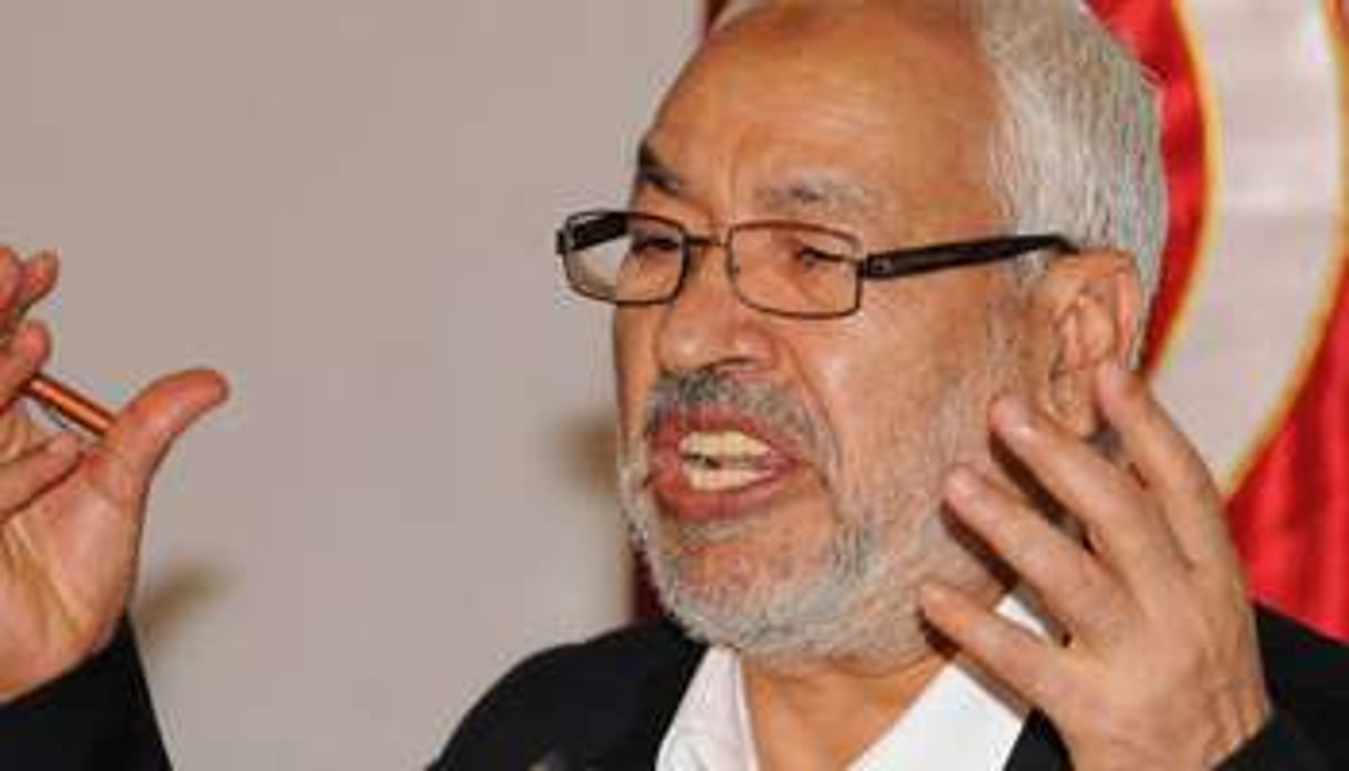 Rached Ghannouchi, président fondateur d’Ennahdha. © Salah Habibi/AFP
