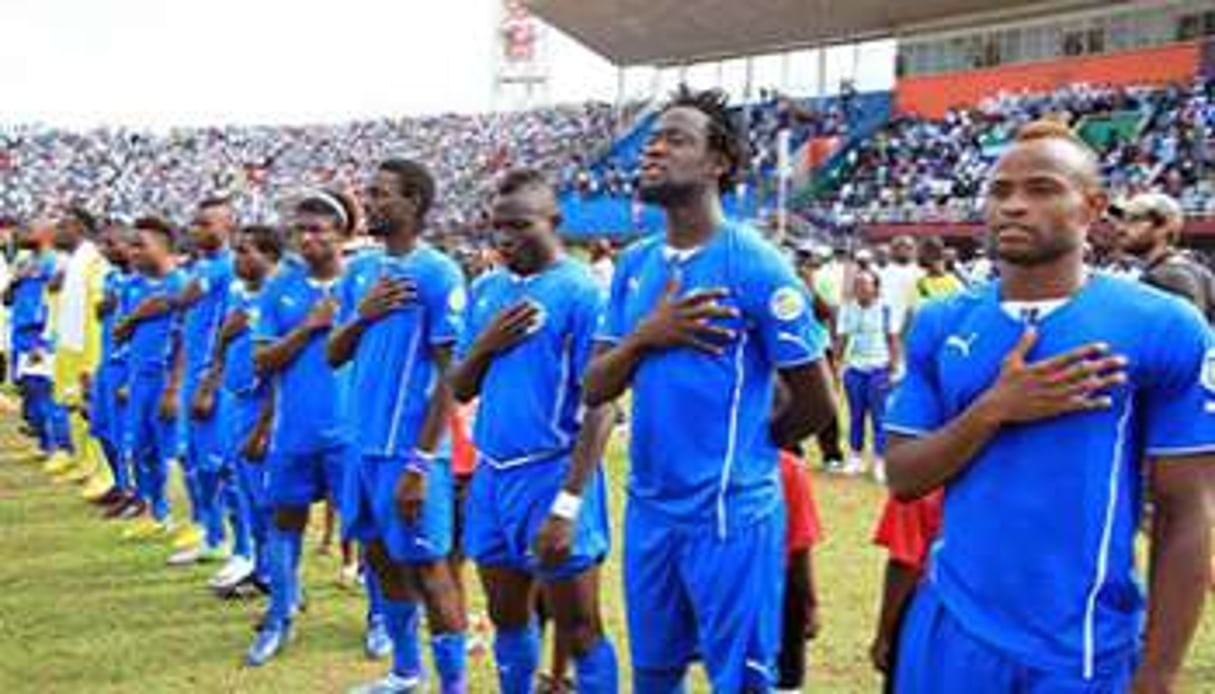 L’équipe du Sierra Leone au stade de Freetown, le 8 juin 2013. © AFP
