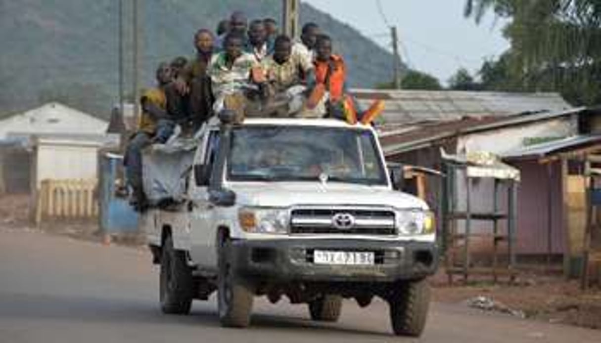 Des rebelles de l’ex-Séléka à Bangui, le 14 avril 2014. © AFP