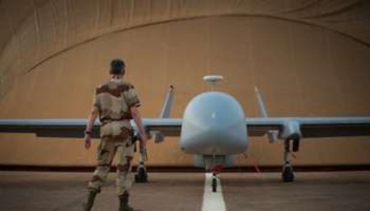 Un drone français à Niamey. © AFP