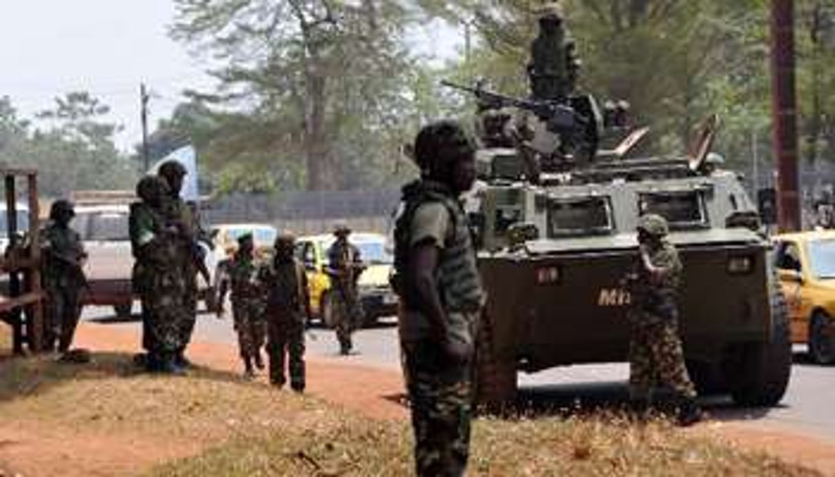 Des soldats burundais de la force africaine Misca à Bangui, le 25 février 2014. © AFP
