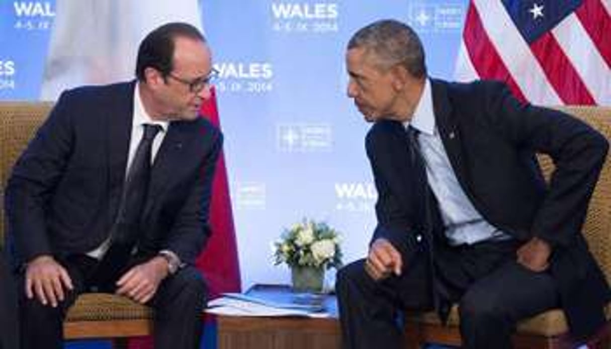 François Hollande et Barack Obama lors du sommet de l’Otan à Newport, le 5 septembre 2014. © AFP